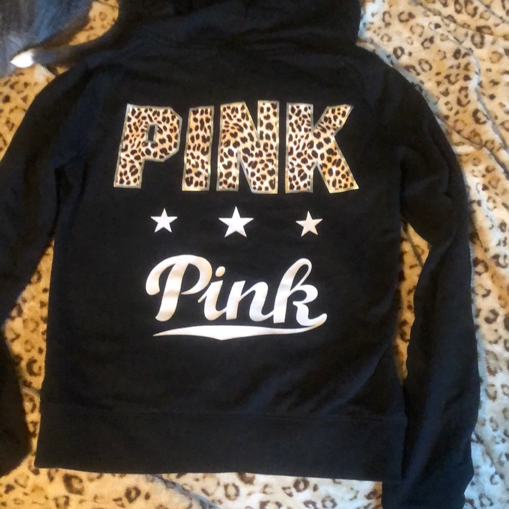 PINK cheetah Zip up